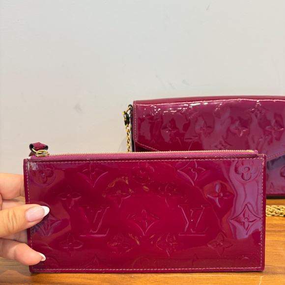 Louis Vuitton Empreinte Pochette Felicie Chain Wallet Dark Red - Picture 10 of 12